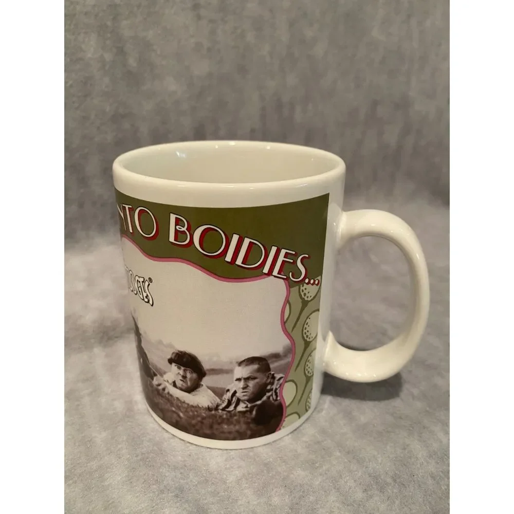 2000 The Three Stooges Coffee Cup Mug Playing Golf‎